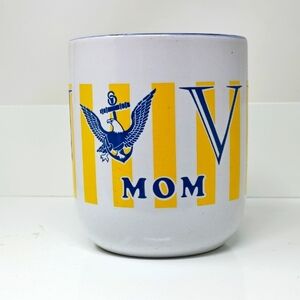 Navy "Mom" Coffee Mug
